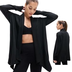 Athleta Pranayama Restore Wrap Cardigan Black Size S
